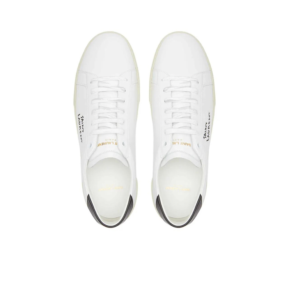 SAINT LAURENT SL-06 COURT SIGNATURE SNEAKER WHITE