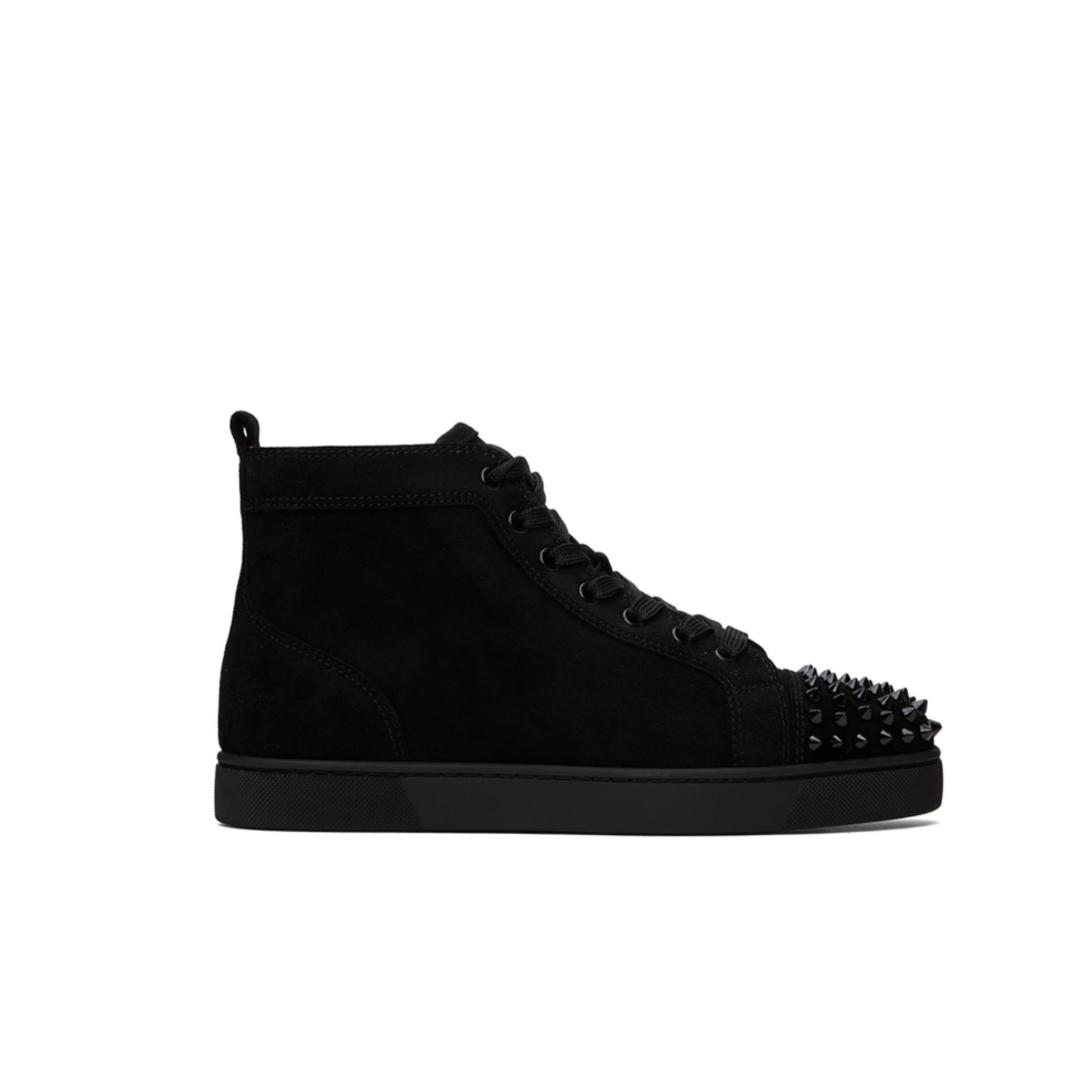 CHRISTIAN LOUBOUTIN Black Lou Spikes Sneakers